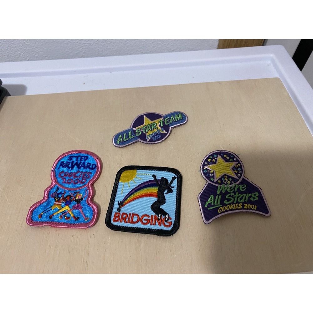 Vintage 2000s Y2K Girl Scout Patches Lot of 4 Cookies Badges